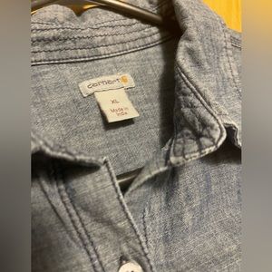 Carhartt Denim style button up shirt men